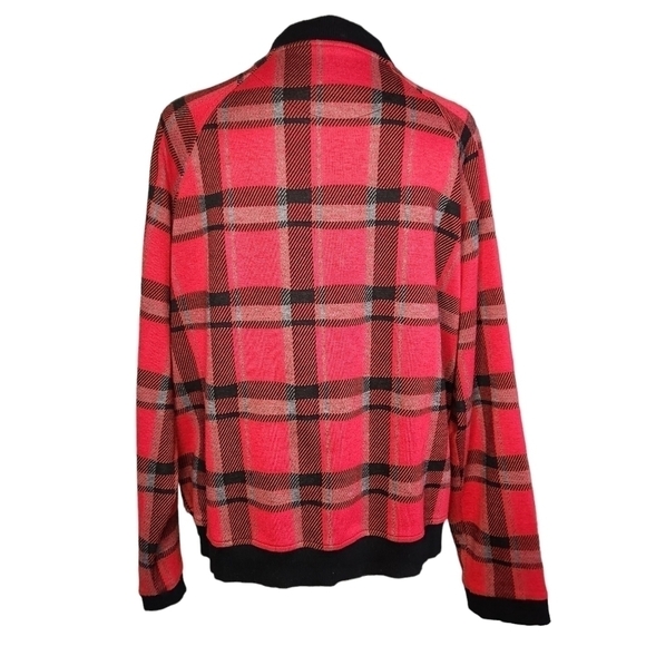 𝅺Erin London Plaid Zip Up Sweatshirt - Picture 4 of 6
